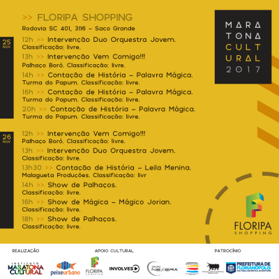 Floripa Shopping programação maratona cultural 