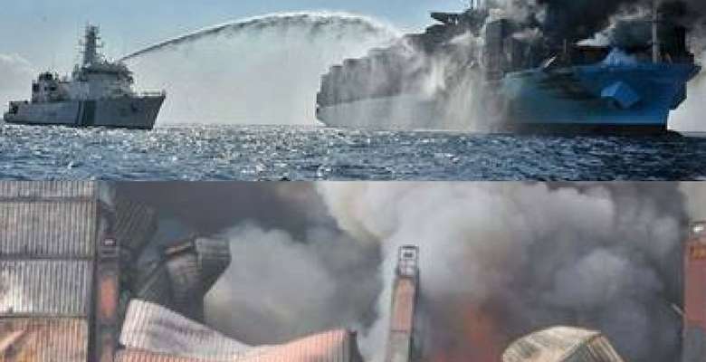 Incêndios em navios de cargas - Foto: Indian Coast Guard
