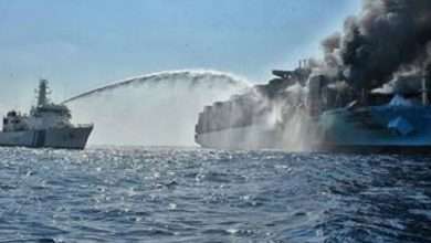 Incêndios em navios de cargas - Foto: Indian Coast Guard