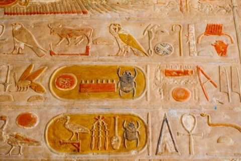 Hieróglifos : crianças irão participar de ateliê para escrever como uma das mais importantes civilizações da antiguidade.Foto Divulgação.