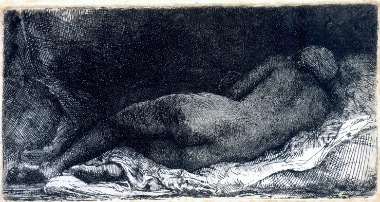 Nu feminino reclinado - Rembrandt H. van Rijn - Coleção Fundação Ema Klabin-Foto divulgação.