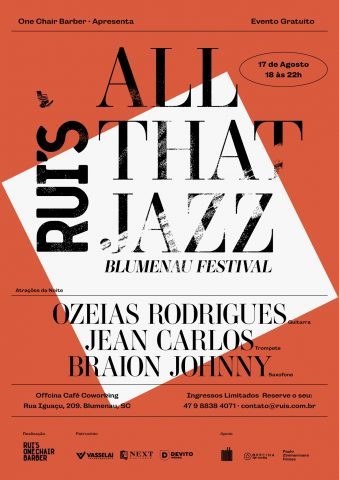 Blumenau recebe o primeiro Rui's All That Jazz Festival, no dia 17 de agosto