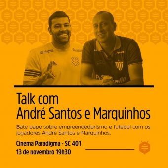Marquinhos e André Santos participam de bate papo sobre futebol e empreendedorismo