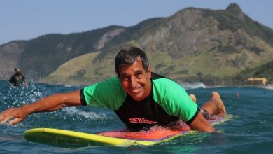 Rio Ecoesporte recebe Rico de Souza em treino de surf