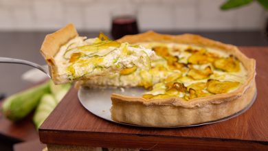 Cozinha Voilà: Quiches de abobrinha e queijo de cabra. Foto: divulgação.
