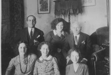 Ema Klabin com sua família na casa da Rua São Vicente de Paula, no bairro de Higienópolis, em 1935. Arquivo Ema Klabin.