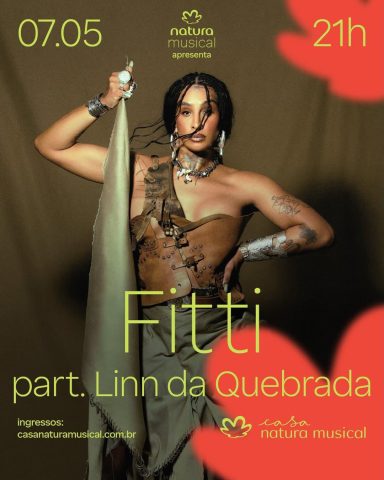 Indicado ao Latin Grammy, Fitti sobe ao palco da Casa Natura Musical com a turnê “Transespacial”